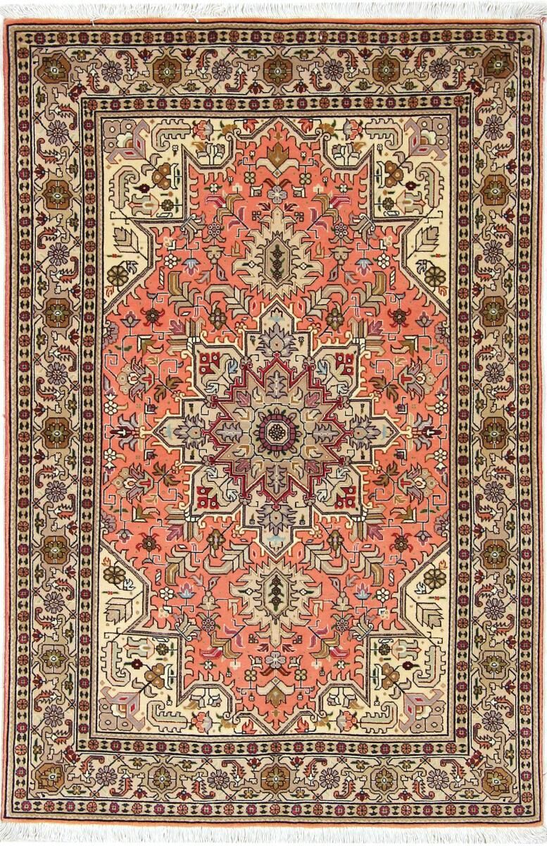 Nain Trading Tappeto Orientale Tabriz 50Raj 160x105 Beige/Marrone Scuro (Lana / Seta, Persia/Iran, Annodato a mano)