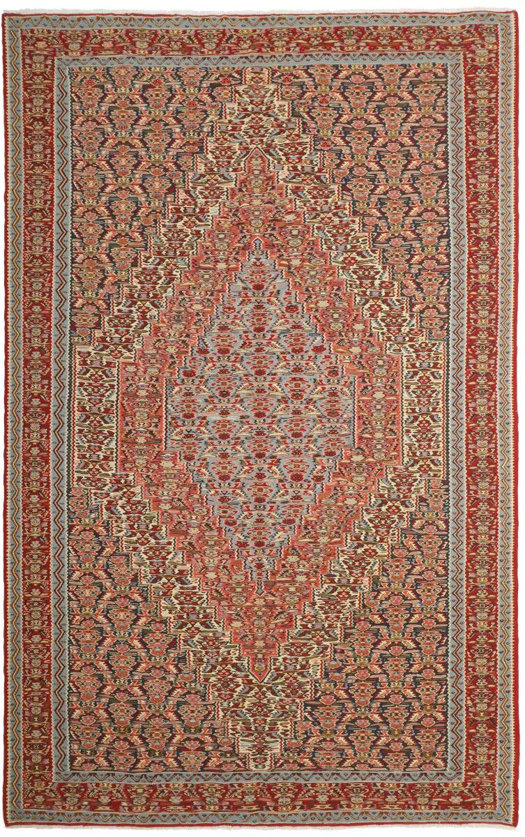 Nain Trading Tappeto Kilim Senneh 297x196 Beige/Marrone (Lana, Persia/Iran, Annodato a mano)