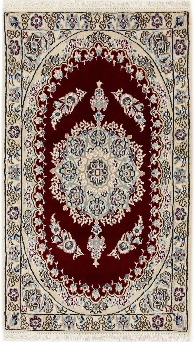 Nain Trading Tappeto Fatto A Mano Nain 9La 106x64 Beige/Rosso Scuro (Lana / Seta, Persia/Iran)