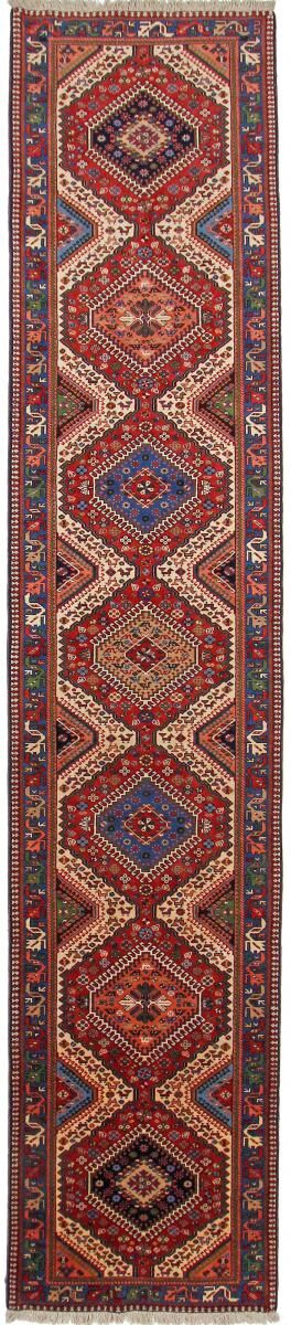 Nain Trading Tappeto Orientale Yalameh Aliabad 391x82 Corridore Rosso/Rosa (Persia/Iran, Lana, Annodato a mano)