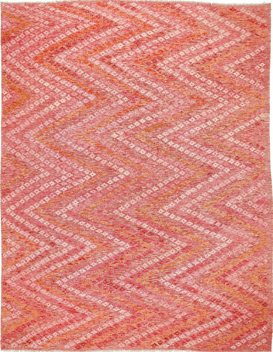 Nain Trading Tappeto Orientale Kilim Afghan Heritage 342x268 Arancione/Rosa (Lana, Afghanistan, Tessuto a mano)