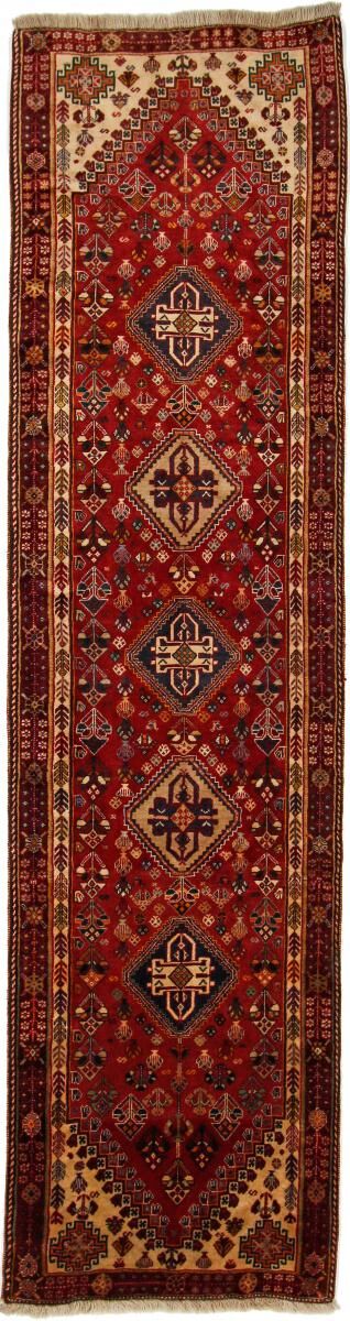 Nain Trading Tappeto Orientale Ghashghai 296x77 Corridore Marrone/Rosso Scuro (Lana, Persia/Iran, Annodato a mano)