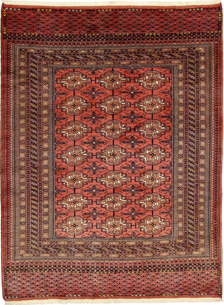 Nain Trading Tappeto Orientale Turkaman 199x152 Ruggine/Viola (Lana, Persia/Iran, Annodato a mano)