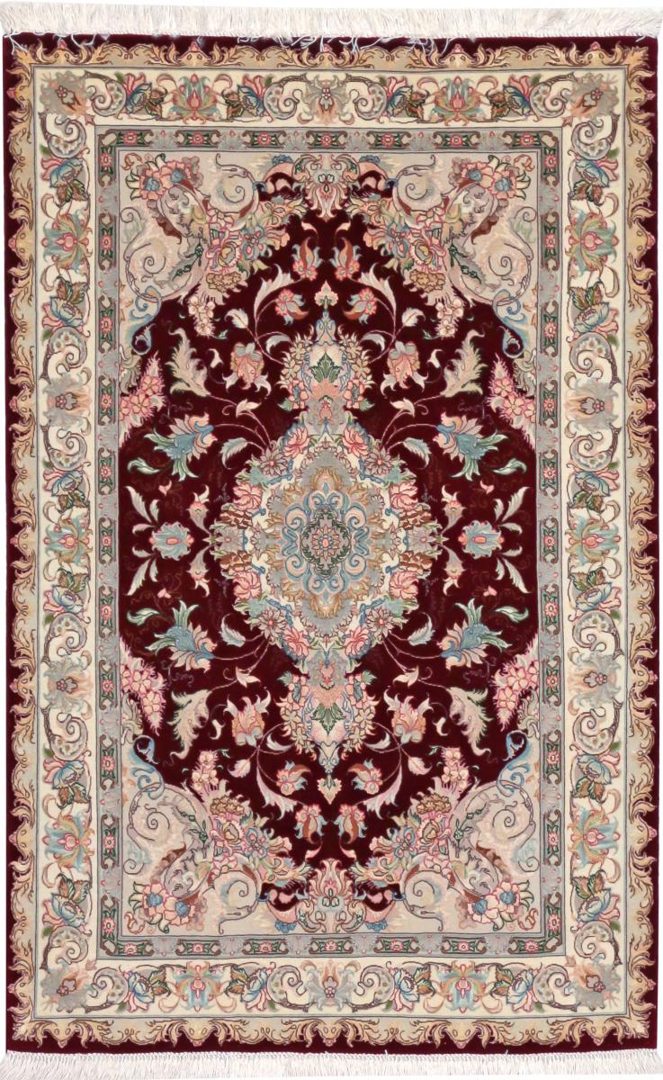 Nain Trading Tappeto Persiano Tabriz 50Raj 157x101 Grigio/Rosa (Annodato a mano, Persia/Iran, Lana / Seta)