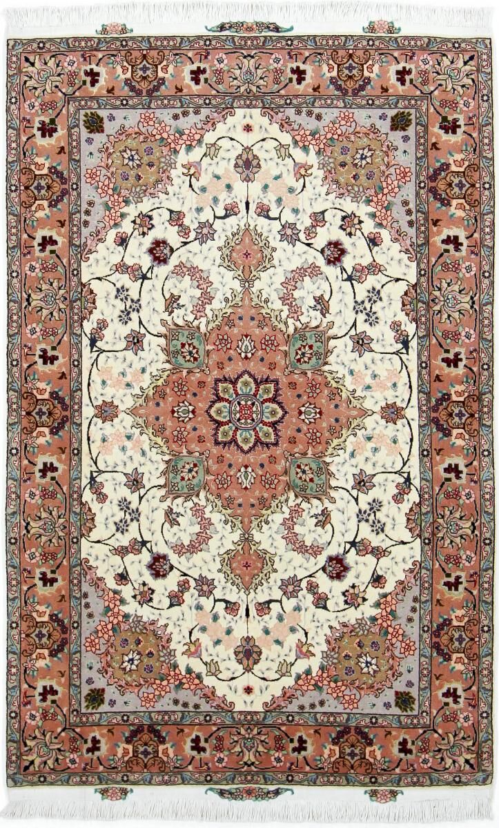 Nain Trading Tappeto Fatto A Mano Tabriz 50Raj 159x101 Beige/Marrone Scuro (Lana / Seta, Persia/Iran)