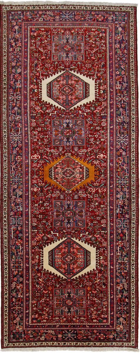Nain Trading Tappeto Fatto A Mano Gharadjeh Vecchio 371x147 Corridore Ruggine/Viola (Lana, Persia/Iran)