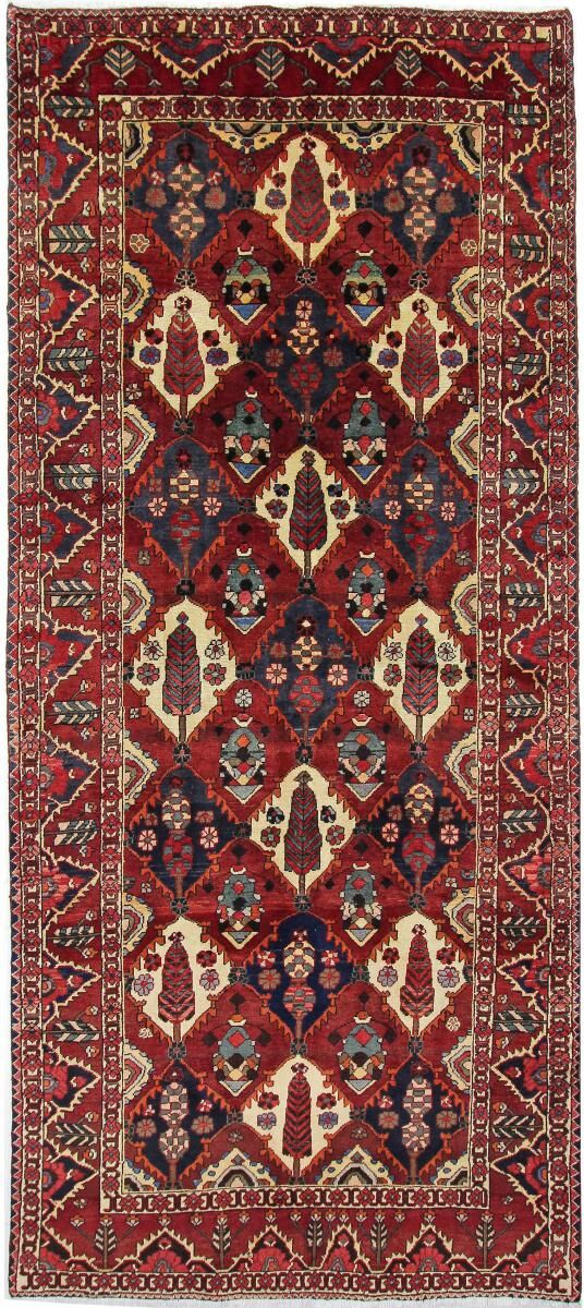 Nain Trading Tappeto Persiano Bakhtiar 353x155 Corridore Marrone/Viola (Annodato a mano, Persia/Iran, Lana)