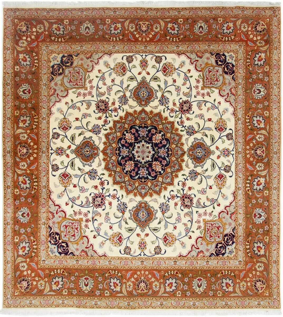 Nain Trading Tappeto Orientale Tabriz 276x249 Beige/Marrone (Lana, Persia/Iran, Annodato a mano)