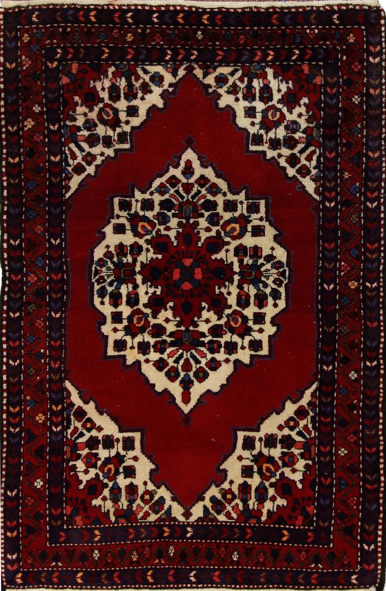 Nain Trading Tappeto Persiano Gholtogh 127x84 Grigio Scuro/Rosso Scuro (Annodato a mano, Persia/Iran, Lana)