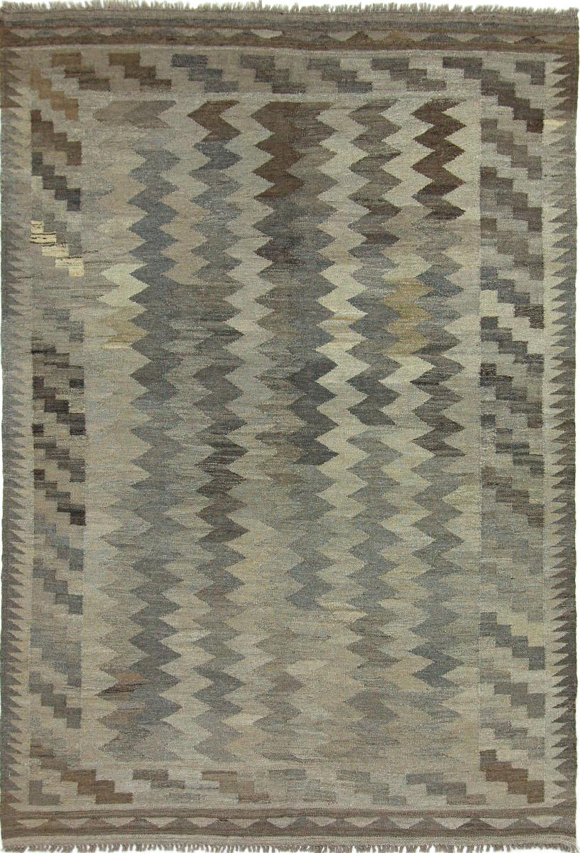 Nain Trading Tappeto Tessuto a Mano Kilim Afghan Heritage 214x144 Beige/Marrone Scuro (Lana, Afghanistan)