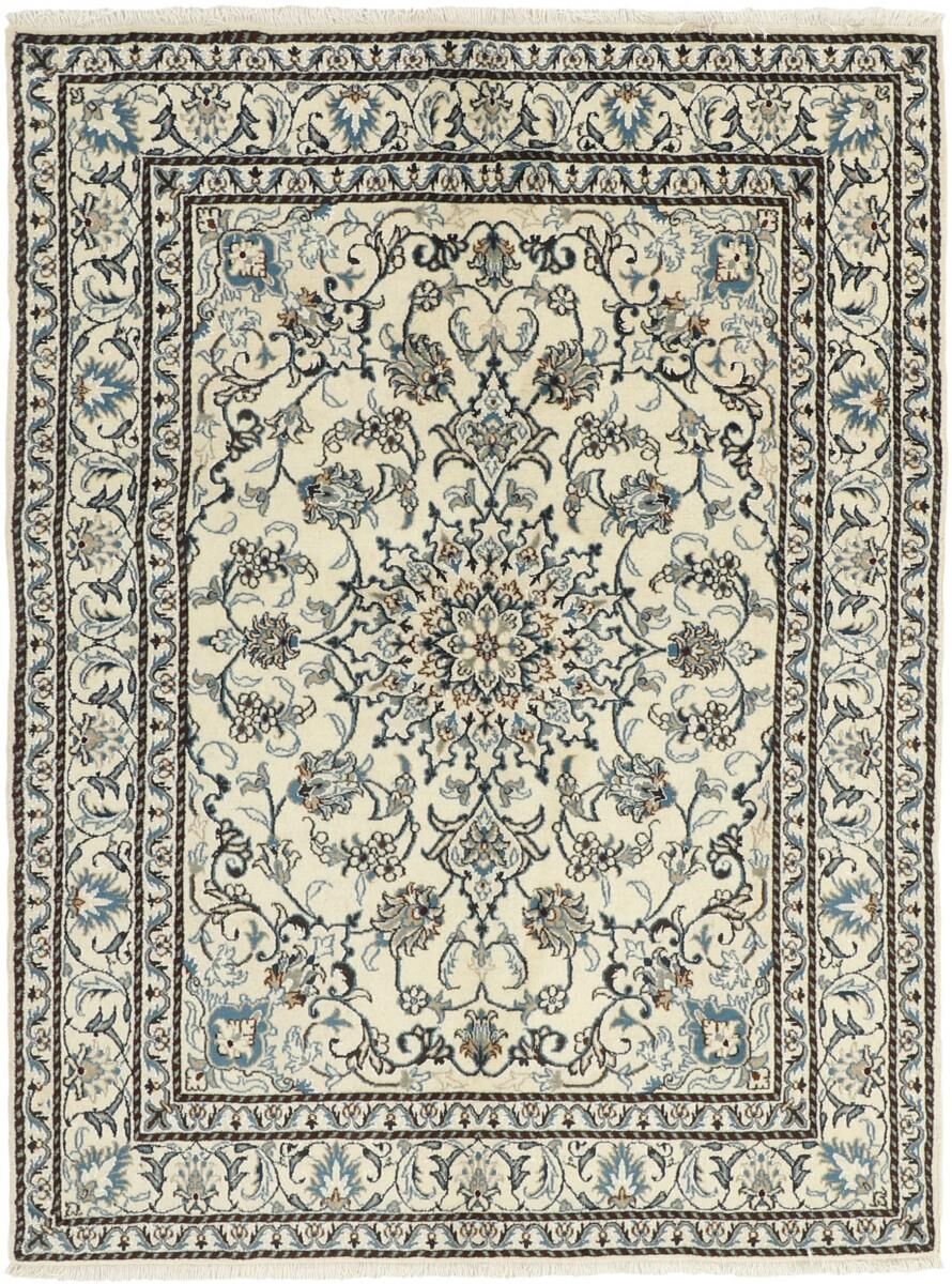 Nain Trading Tappeto Orientale Nain 199x149 Beige/Marrone Scuro (Lana / Seta, Persia/Iran, Annodato a mano)