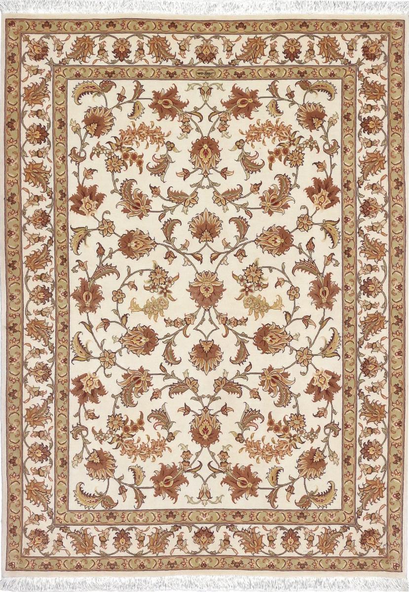 Nain Trading Tappeto Persiano Tabriz 50Raj 151x111 Beige/Marrone (Annodato a mano, Persia/Iran, Lana / Seta)