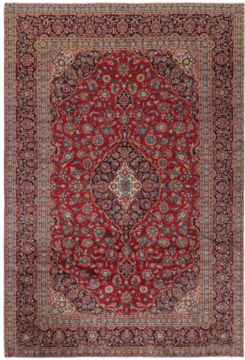 Nain Trading Tappeto Orientale Keshan 393x267 Marrone Scuro/Rosa (Lana, Persia/Iran, Annodato a mano)