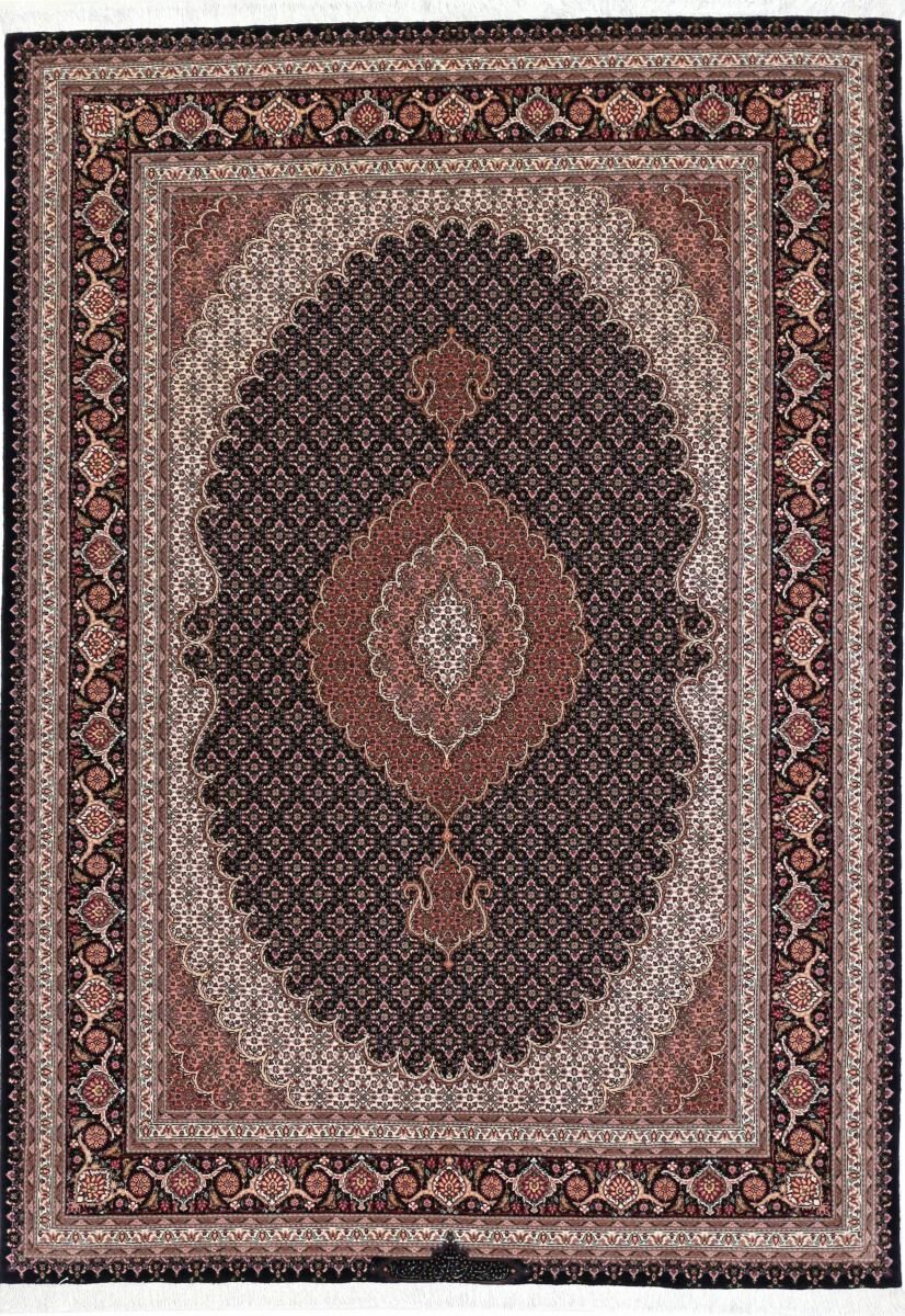 Nain Trading Tappeto Persiano Tabriz Mahi Super 212x151 Grigio Scuro/Viola (Annodato a mano, Persia/Iran, Lana / Seta)