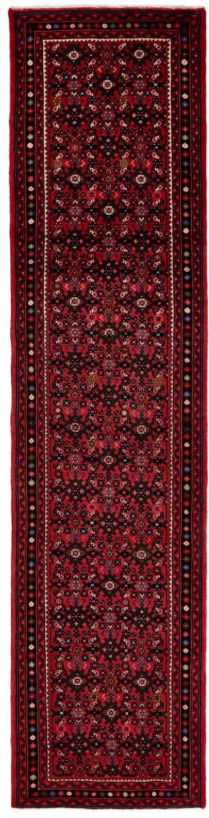 Nain Trading Tappeto Orientale Hamadan 299x74 Corridore Ruggine/Rosso Scuro (Persia/Iran, Lana, Annodato a mano)