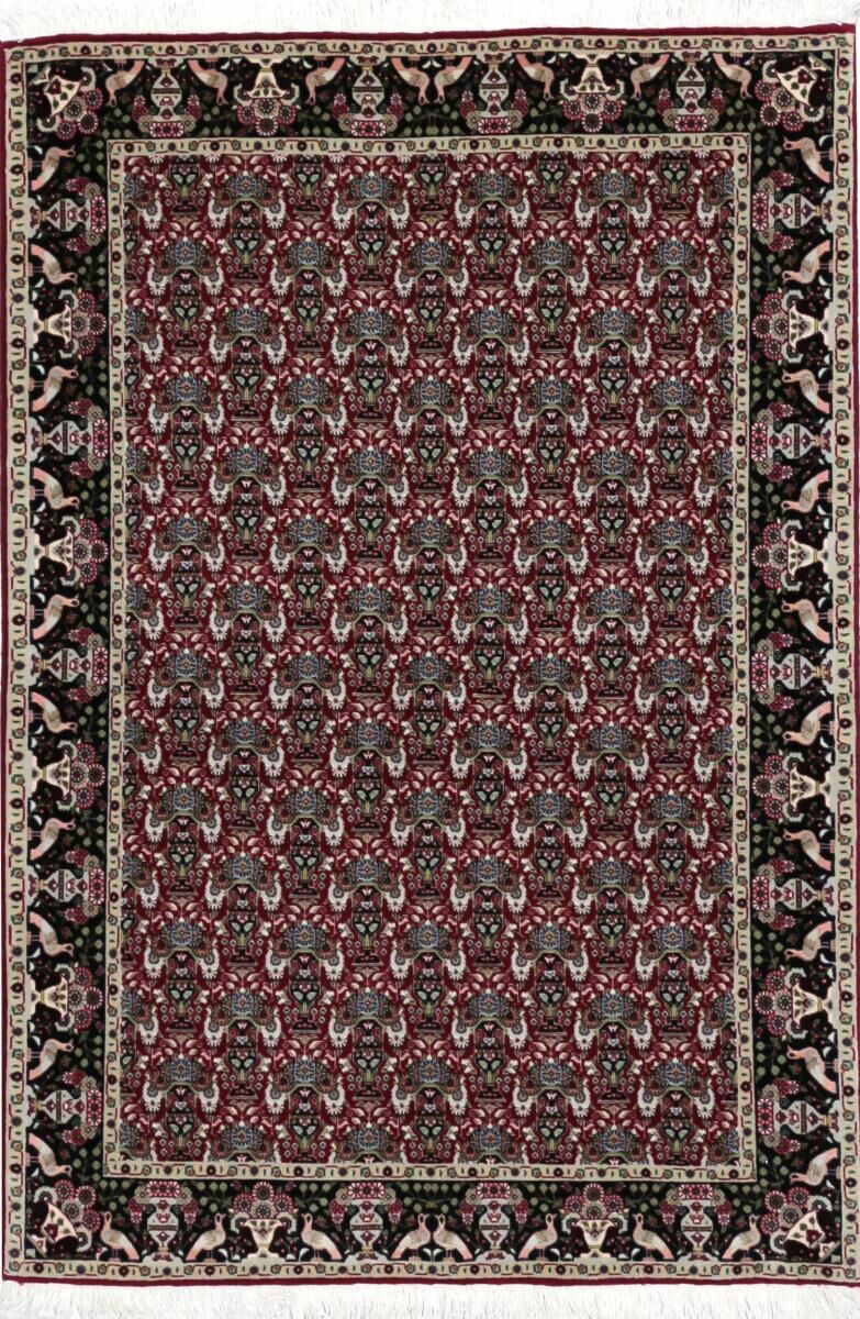 Nain Trading Tappeto Orientale Tabriz 50Raj 146x99 Beige/Marrone Scuro (Persia/Iran, Lana / Seta, Annodato a mano)