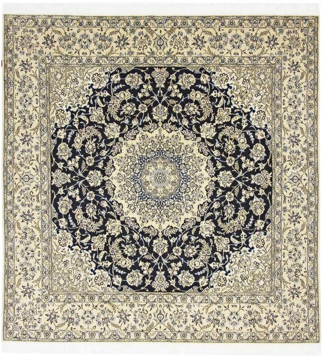 Nain Trading Tappeto Fatto A Mano Nain 9La 251x242 Quadrato Beige/Marrone Scuro (Lana / Seta, Persia/Iran)