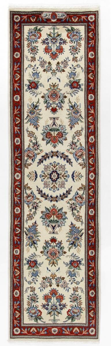 Nain Trading Tappeto Fatto A Mano Saruk 244x66 Corridore Beige/Marrone Scuro (Lana, Persia/Iran)