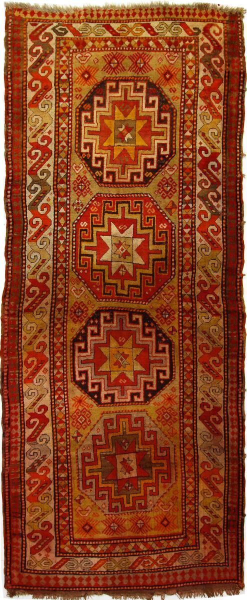 Nain Trading Tappeto Orientale Kilim Fars Antico 331x136 Corridore Marrone/Rosso Scuro (Lana, Persia/Iran, Tessuto a mano)