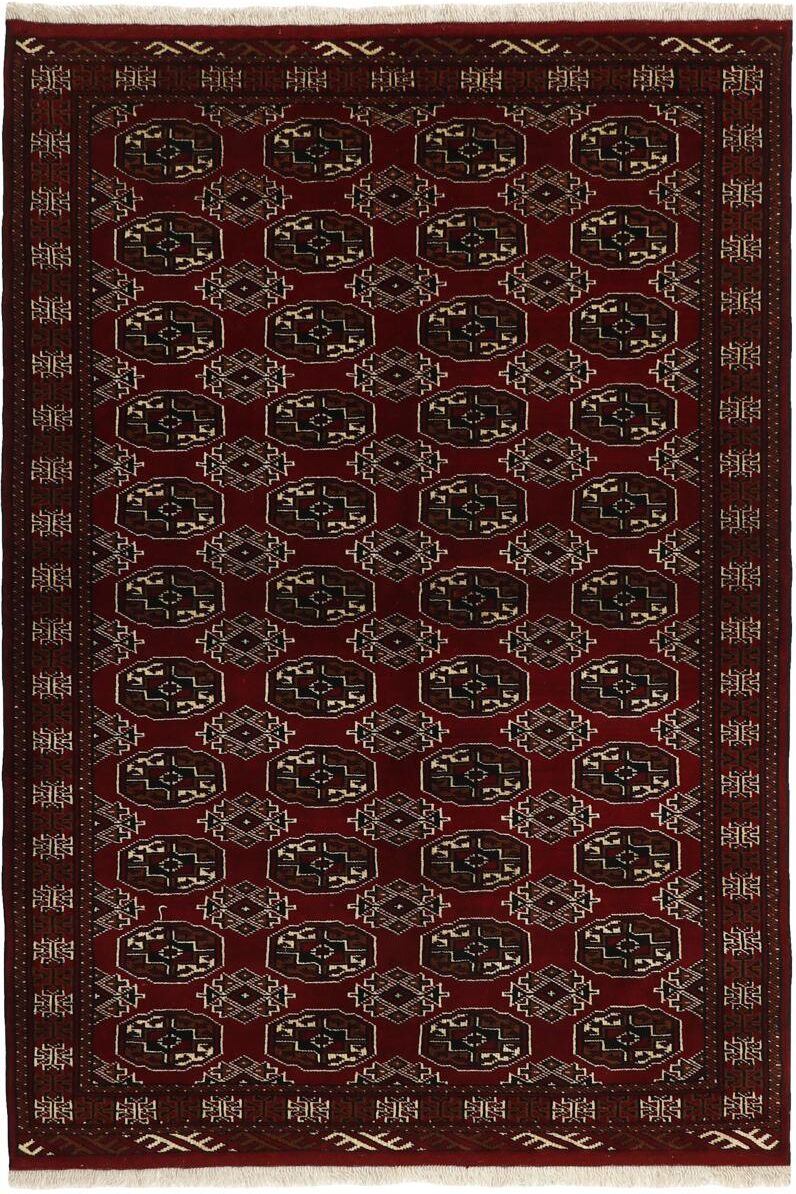 Nain Trading Tappeto Fatto A Mano Turkaman 199x136 Marrone Scuro/Rosso Scuro (Lana, Persia/Iran)