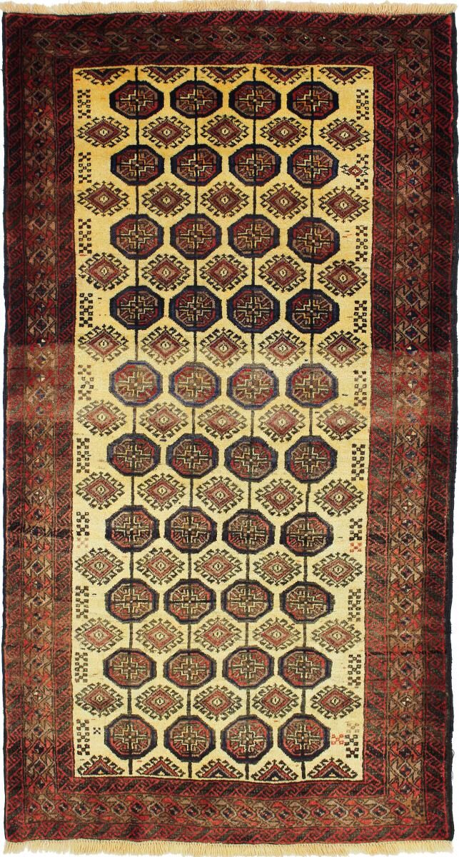 Nain Trading Tappeto Persiano Beluch 191x99 Corridore Beige/Rosa (Annodato a mano, Persia/Iran, Lana)