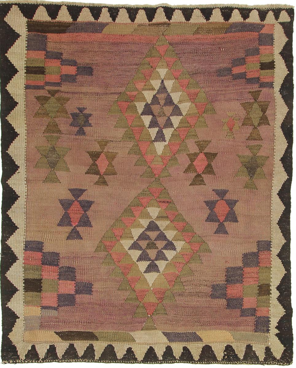 Nain Trading Tappeto Tessuto a Mano Kilim Fars Azerbaijan Antico 214x176 Grigio Scuro/Ruggine (Lana, Persia/Iran)