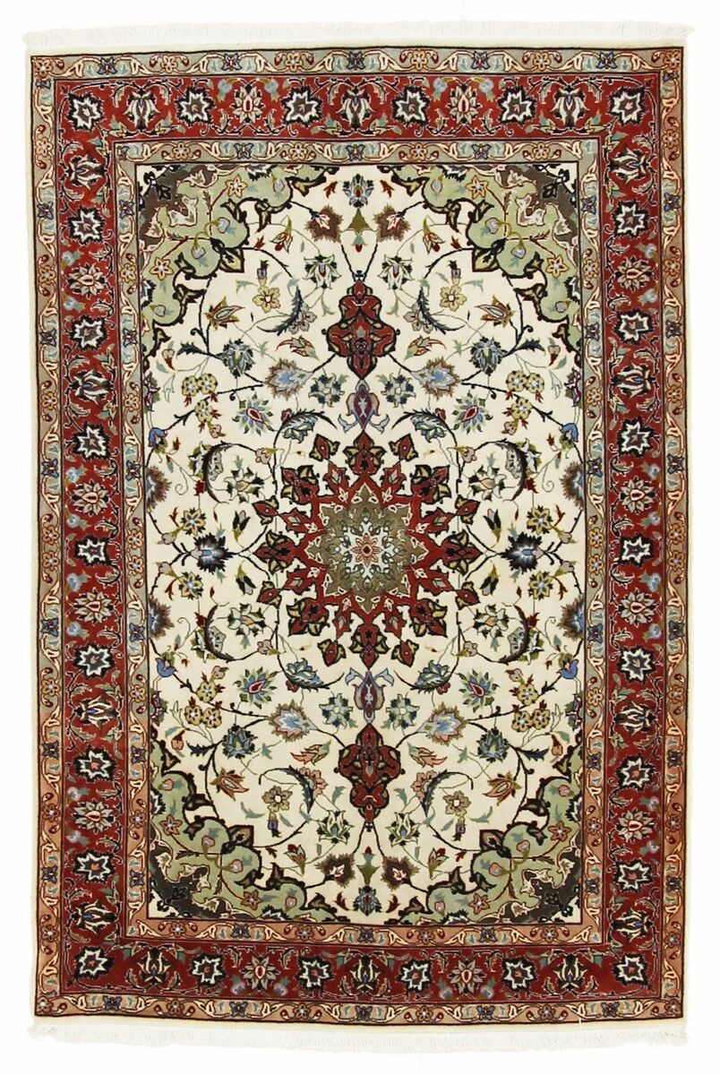 Nain Trading Tappeto Persiano Tabriz 50Raj 153x102 Marrone Scuro/Ruggine (Annodato a mano, Persia/Iran, Lana / Seta)
