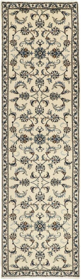 Nain Trading Tappeto Nain 289x83 Corridore Beige/Marrone Scuro (Lana / Seta, Persia/Iran, Annodato a mano)