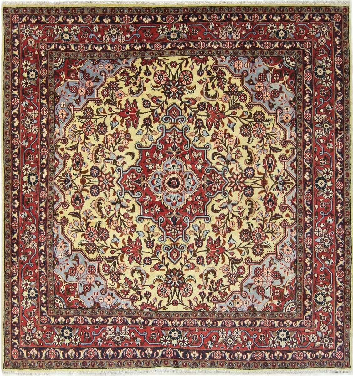 Nain Trading Tappeto Persiano Hamadan 207x201 Quadrato Beige/Viola (Annodato a mano, Persia/Iran, Lana)