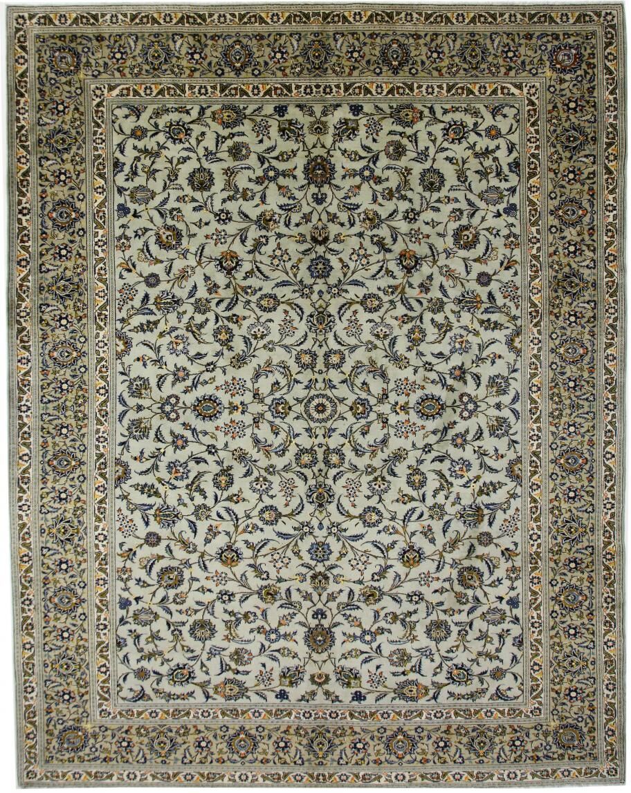 Nain Trading Tappeto Orientale Keshan 379x296 Grigio Scuro/Marrone Scuro (Lana, Persia/Iran, Annodato a mano)