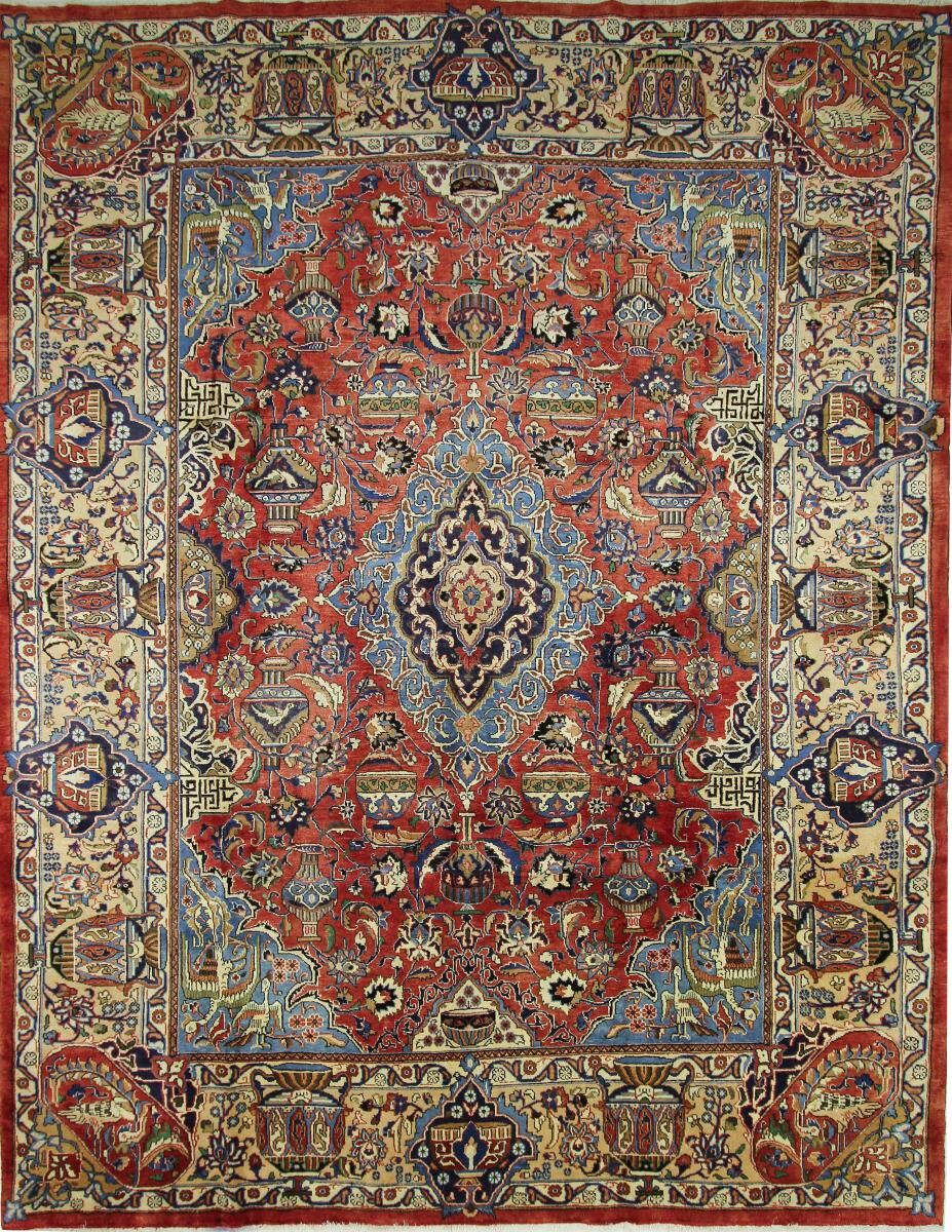 Nain Trading Tappeto Orientale Kaschmar 386x304 Beige/Ruggine (Persia/Iran, Lana, Annodato a mano)