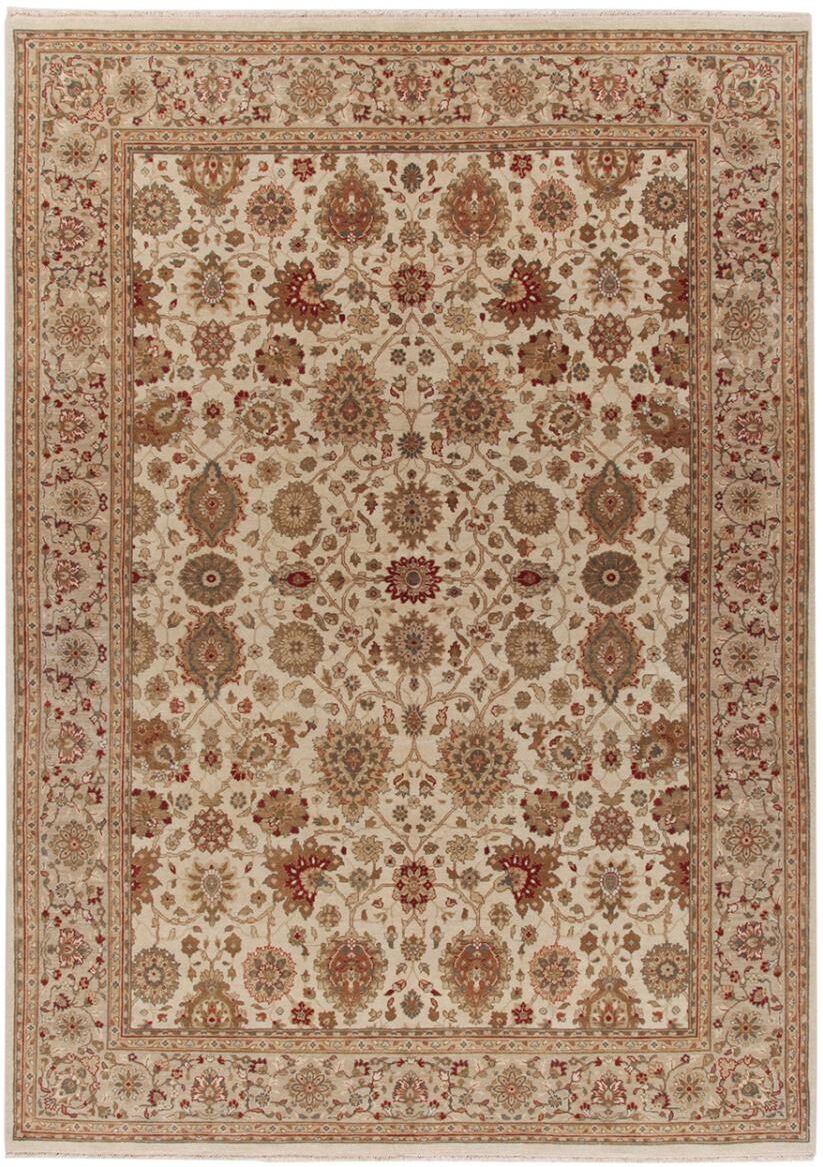 Nain Trading Tappeto Indo Tabriz Royal 239x171 Beige/Marrone (Lana, India, Annodato a mano)