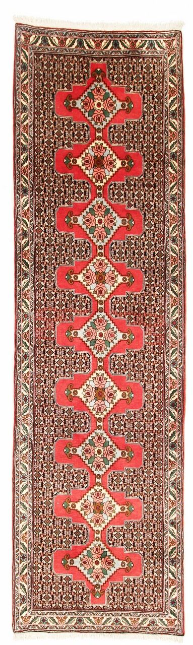 Nain Trading Tappeto Fatto A Mano Heriz 390x79 Corridore Beige/Rosa (Lana, Persia/Iran)