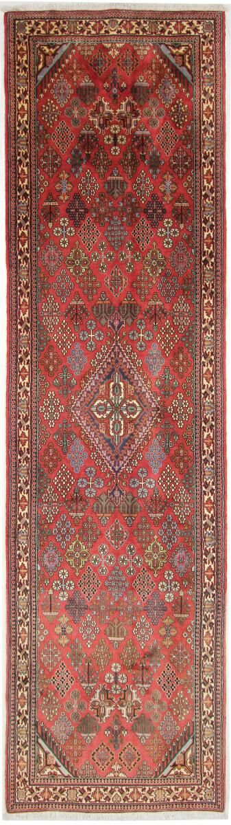 Nain Trading Tappeto Orientale Joshaghan 412x107 Corridore Marrone/Rosa (Persia/Iran, Lana, Annodato a mano)