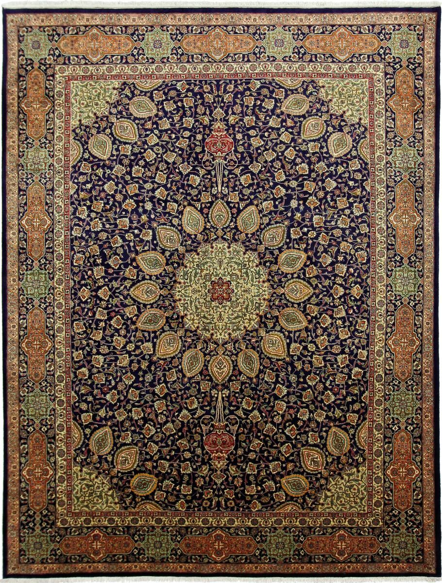 Nain Trading Tappeto Orientale Tabriz 389x296 Grigio Scuro/Marrone Scuro (Persia/Iran, Lana, Annodato a mano)