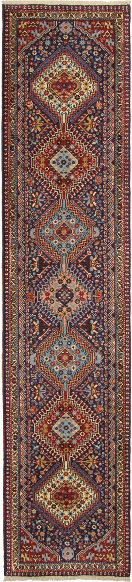 Nain Trading Tappeto Fatto A Mano Yalameh 289x59 Corridore Marrone Scuro/Viola (Lana, Persia/Iran)