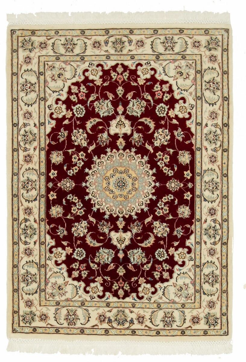 Nain Trading Tappeto Orientale Nain 6La 117x84 Marrone Scuro/Rosso Scuro (Persia/Iran, Lana / Seta, Annodato a mano)