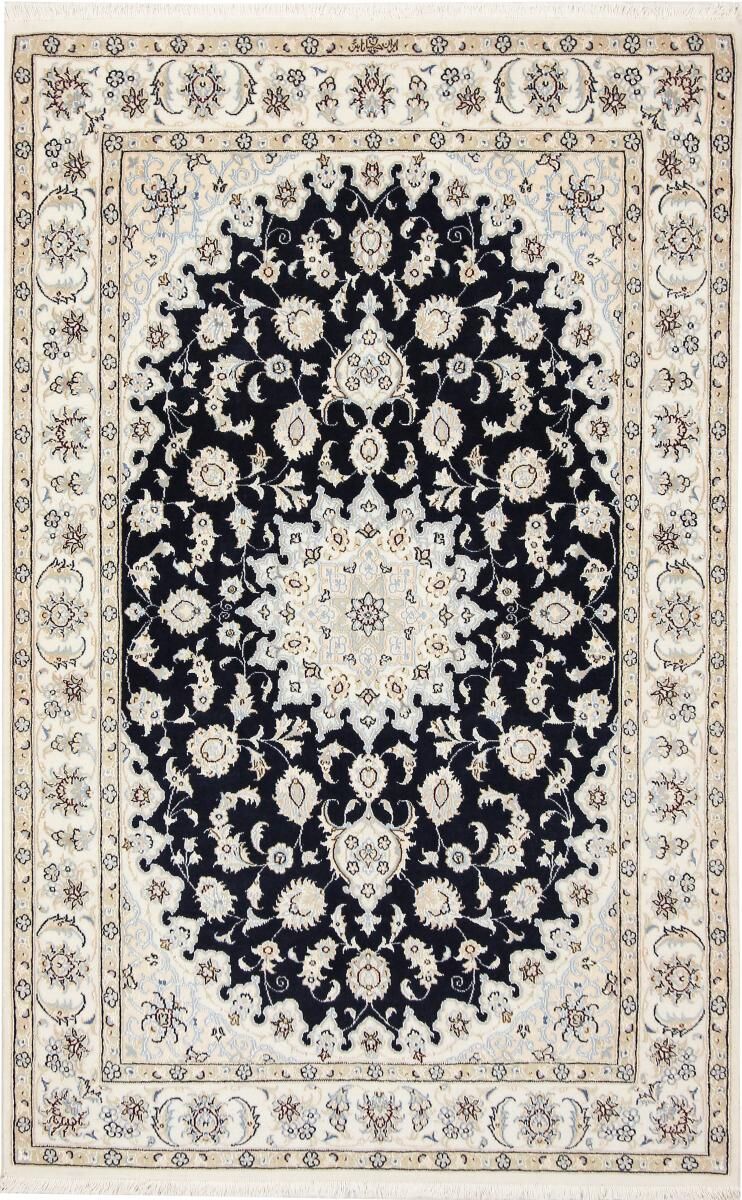 Nain Trading Tappeto Orientale Nain 9La Firmato 192x121 Beige/Blu Scuro (Persia/Iran, Lana / Seta, Annodato a mano)