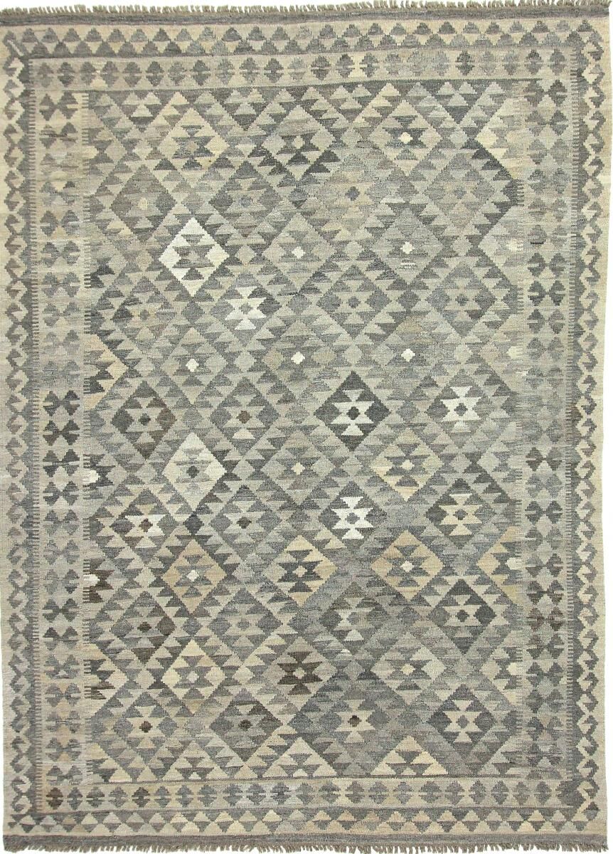 Nain Trading Tappeto Orientale Kilim Afghan Heritage 245x179 Beige/Verde Oliva (Lana, Afghanistan, Tessuto a mano)