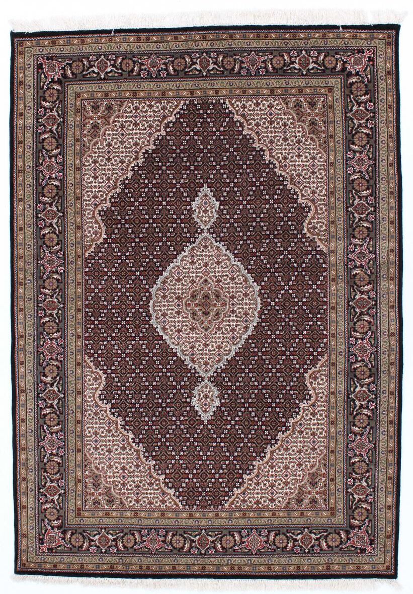 Nain Trading Tappeto Fatto A Mano Indo Tabriz 239x168 Grigio Scuro/Marrone Scuro (Lana, India)