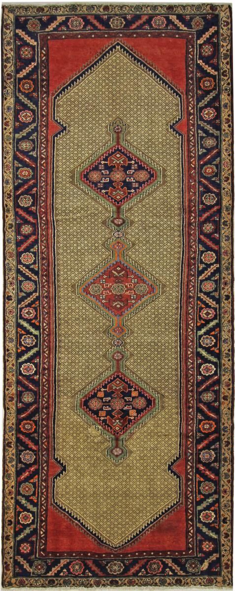 Nain Trading Tappeto Orientale Hamadan 289x116 Corridore Grigio Scuro/Marrone Scuro (Lana, Persia/Iran, Annodato a mano)