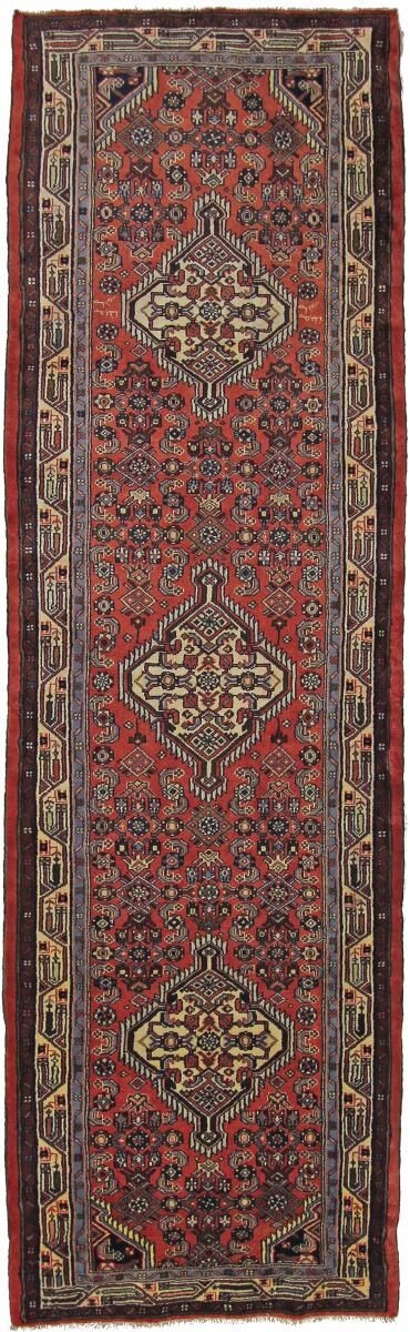 Nain Trading Tappeto Fatto A Mano Hamadan 285x85 Corridore Grigio Scuro/Marrone Scuro (Lana, Persia/Iran)