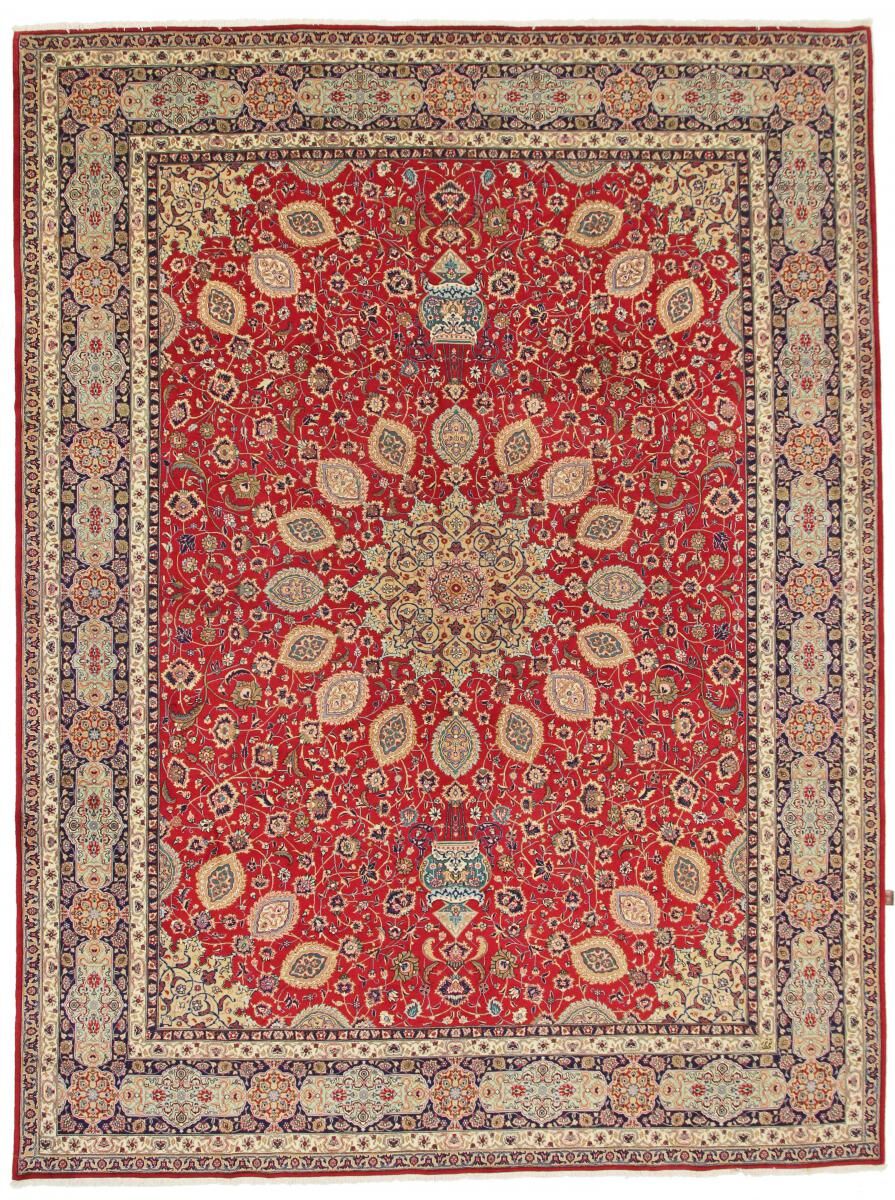 Nain Trading Tappeto Orientale Tabriz Firmato Tagipur 393x294 Arancione/Viola (Lana, Persia/Iran, Annodato a mano)