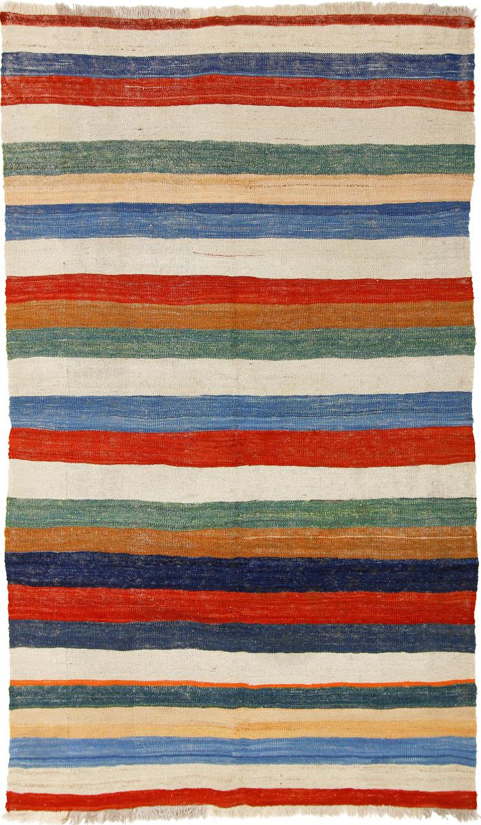 Nain Trading Tappeto Orientale Kilim Fars Antico 251x147 Ruggine/Blu Scuro (Persia/Iran, Lana, Tessuto a mano)