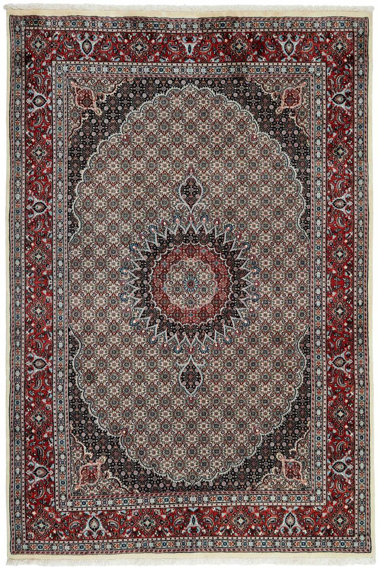 Nain Trading Tappeto Orientale Moud Mahi 296x198 Beige/Marrone Scuro (Persia/Iran, Lana / Seta, Annodato a mano)