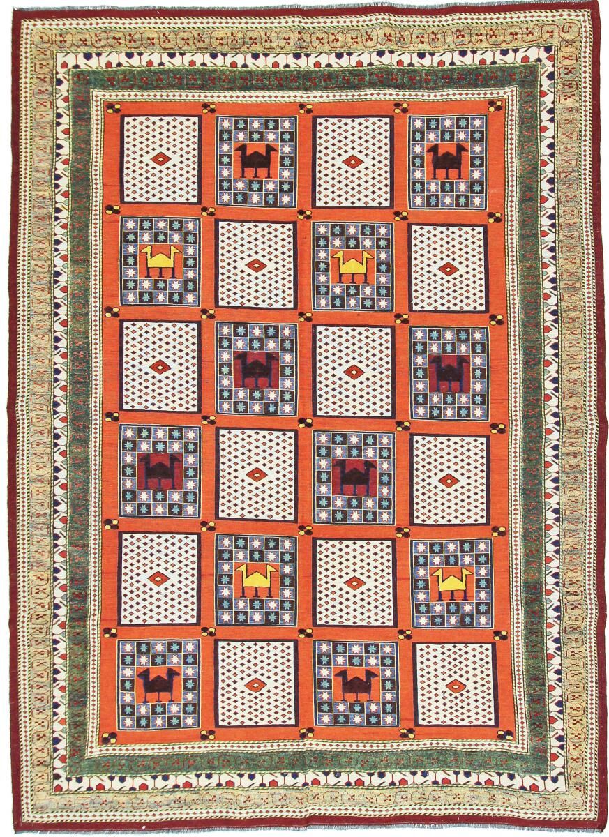 Nain Trading Tappeto Fatto A Mano Kilim Soumak 277x195 Beige/Marrone Scuro (Lana, Afghanistan)