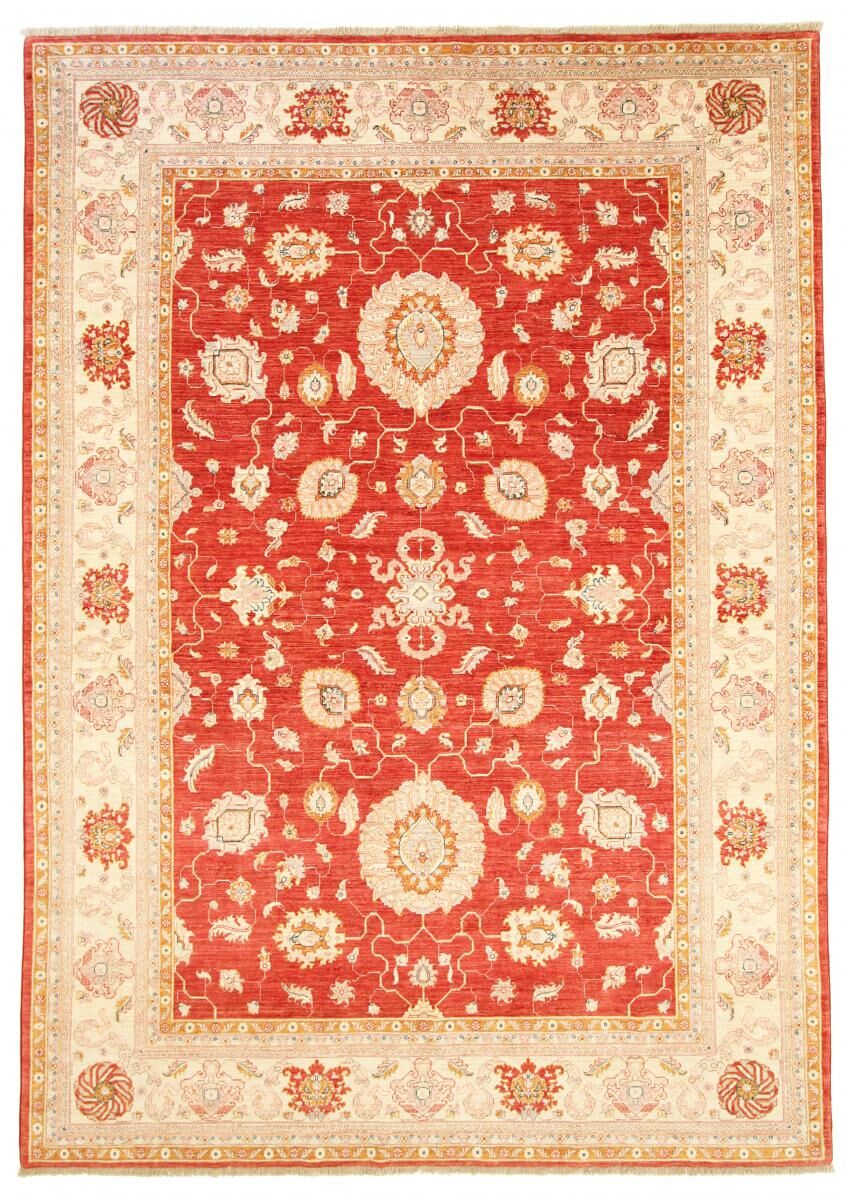 Nain Trading Tappeto Orientale Ziegler Farahan Arijana 286x205 Beige/Rosa (Lana, Pakistan, Annodato a mano)