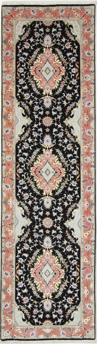 Nain Trading Tappeto Orientale Tabriz 50Raj 299x84 Corridore Beige/Rosa (Persia/Iran, Lana / Seta, Annodato a mano)