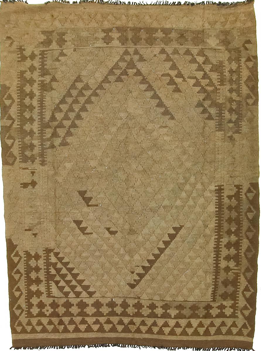 Nain Trading Tappeto Tessuto a Mano Kilim Afghan Heritage 195x148 Marrone (Lana, Afghanistan)