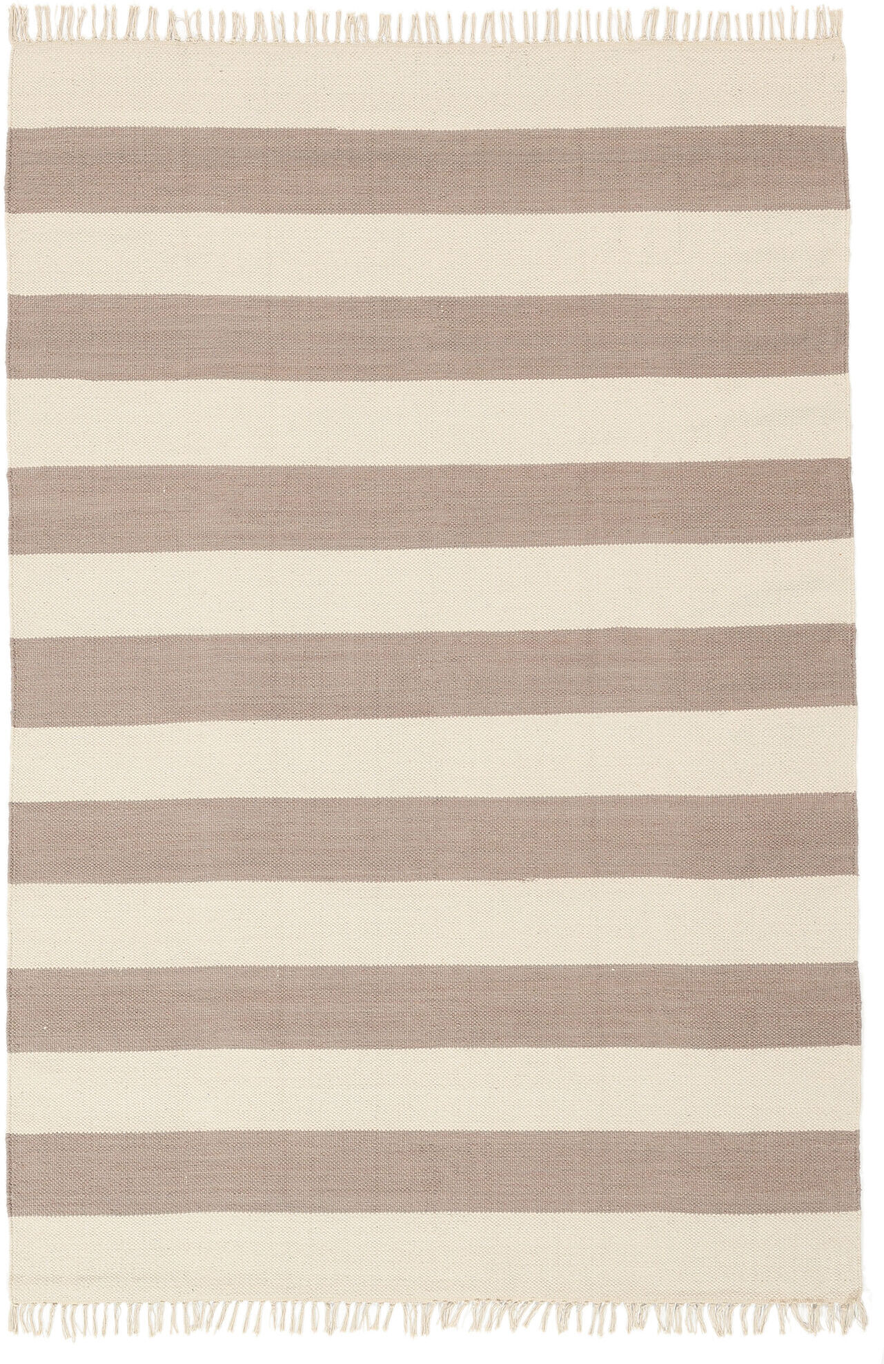 RugVista Cotton stripe Tappeto - Marrone 160x230